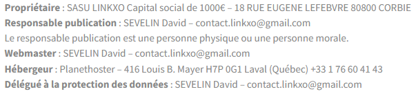 Mentions légales